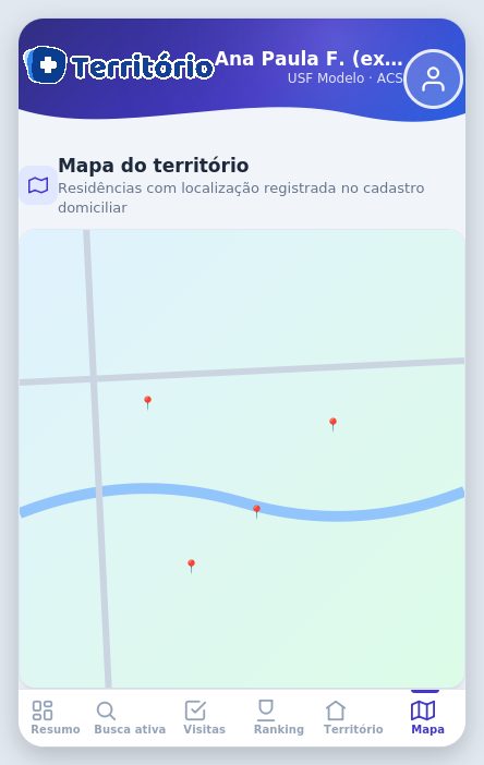 Mapa do território