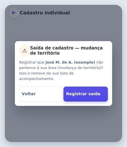 Desvincular por mudança de território